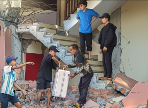Gempa NTT 7,7 Magnitudo Paskibraka Dievakuasi